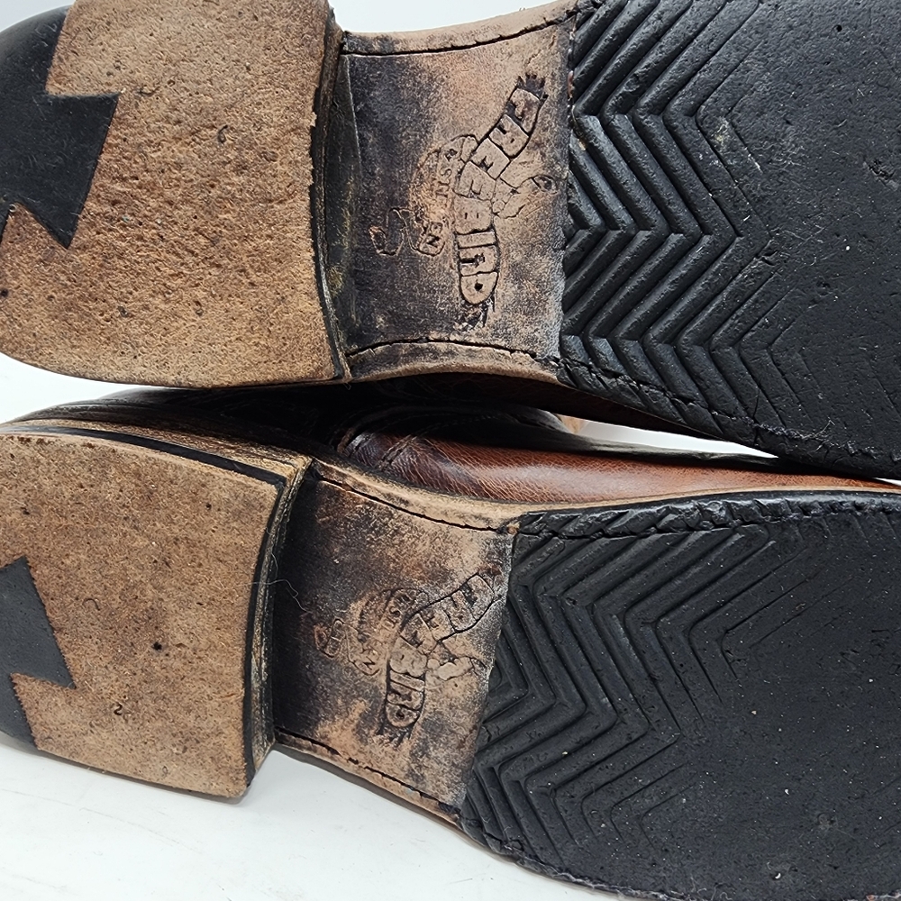 Freebird Shado Distressed‎ Leather Tall Boots Womens 7 Made in Mexico - Picture 9 of 16